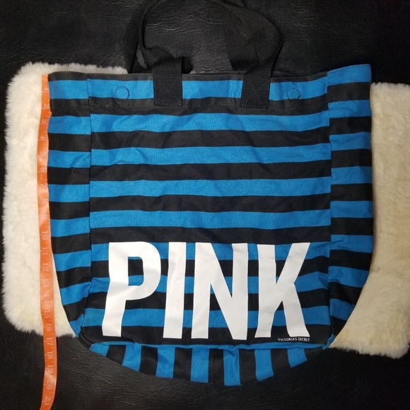 PINK Victoria's Secret Handbags - 🍍Striped Canvas PINK Tote